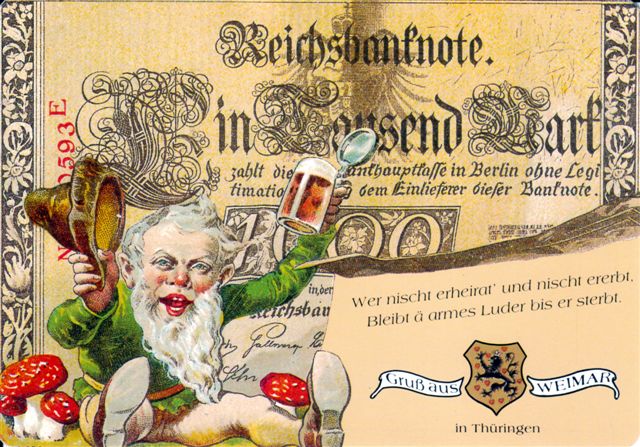 Zwerg-Bier-Flipis-Reichsmark-Karte