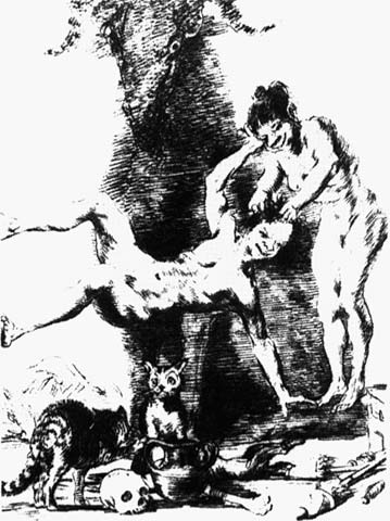 Hexe von Francisco Goya (1746-1828)