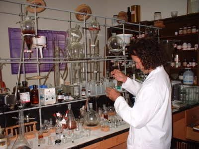 Daniel Siebert in his Lab