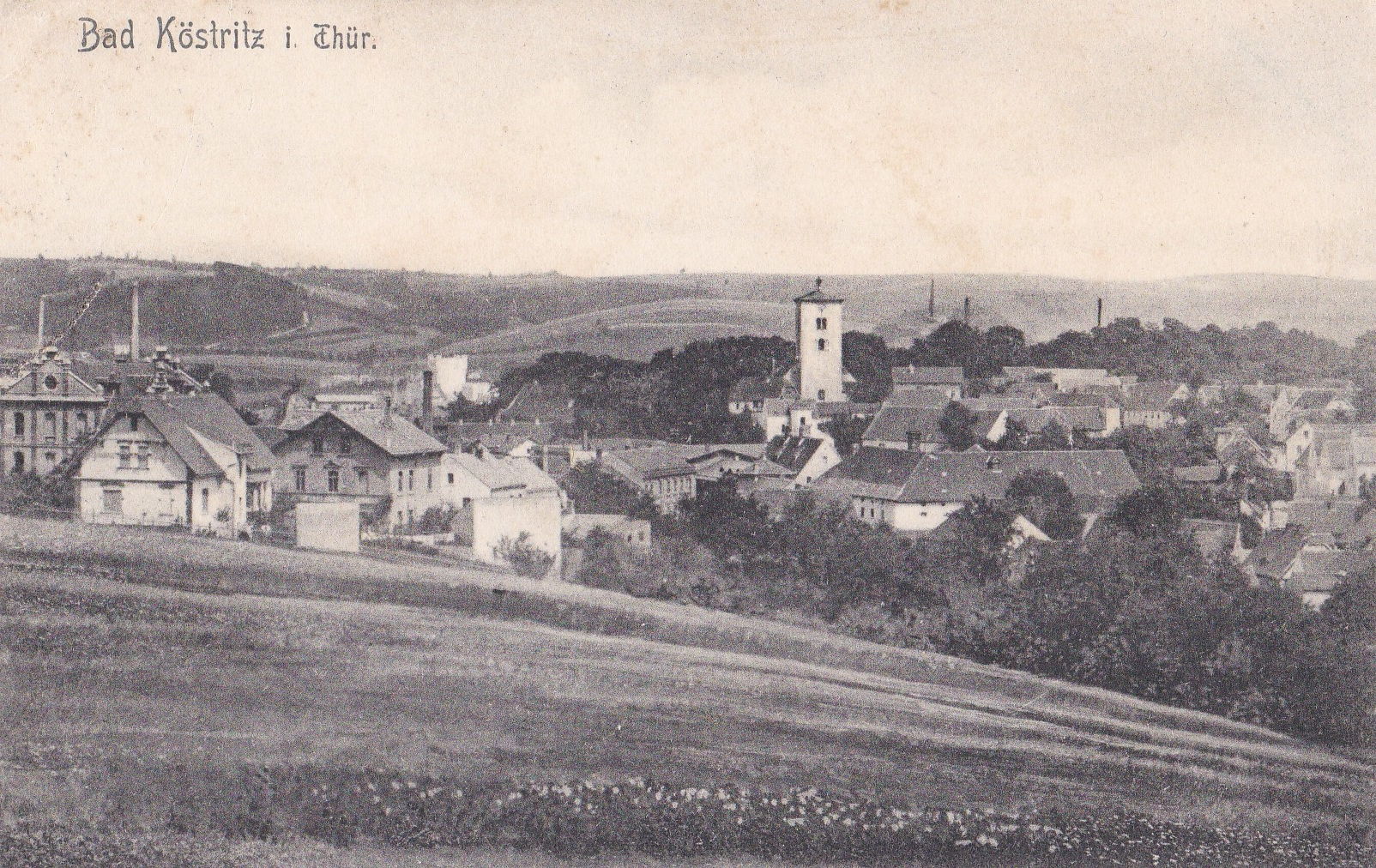 Abb 16: Bad Köstritz auf einer alten Ansichtskarte (ab 1926 Bad)