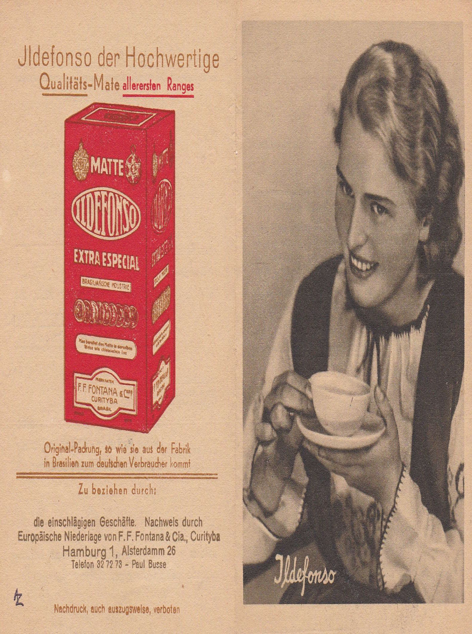 Abbildung19: Werbung für den brasilianischen Matte-Tee Ildefonso
